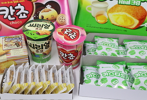 플라스틱 용기 제거 제품들...롯데제과 제공